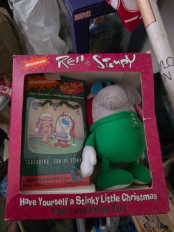 VTG 1994 Ren & Stimpy Christmas Box Set (Sealed VHS + Plush)
