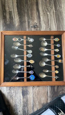 Silver plated collector spoons