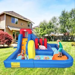 NEW OPEN BOX Inflatable Bounce House Castle Jumper Play Water Slide Pool