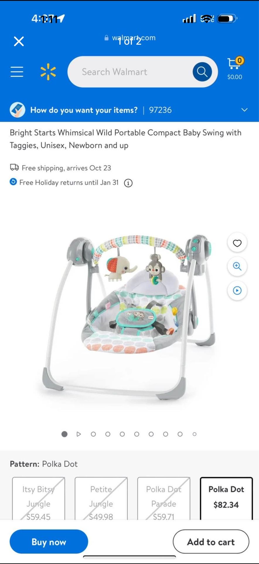 Baby swing