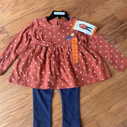 NWT Lucky Brand Girls  2pcs outfit set size 2T