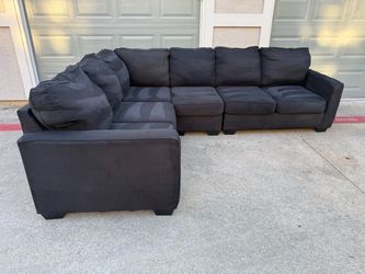 Gray L-Shaped Sectional Couch