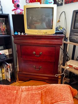 Wood side table