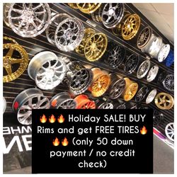 🔥🔥🔥 Holiday SALE! BUY Rims and get FREE TIRES🔥🔥🔥 (only 50 down payment / no credit check)