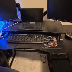Sit stand desk topper