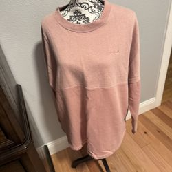Victoria's Secret PINK Solid Pink Varsity Crewneck Sweatshirt Size Xl
