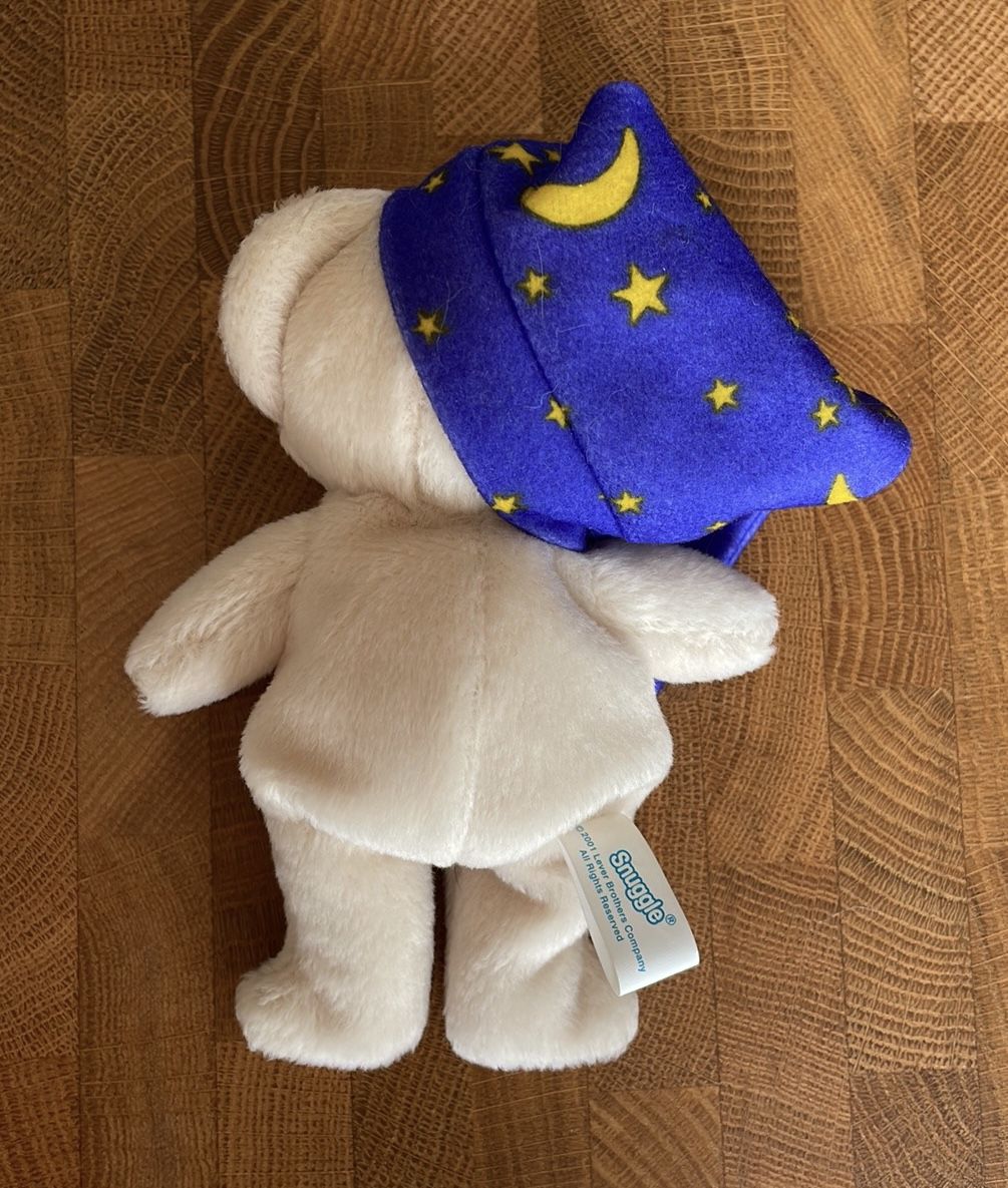 Snuggle Vintage Fabric Softener Mini Stuffed Plush Bear Starry Night Hat 2001