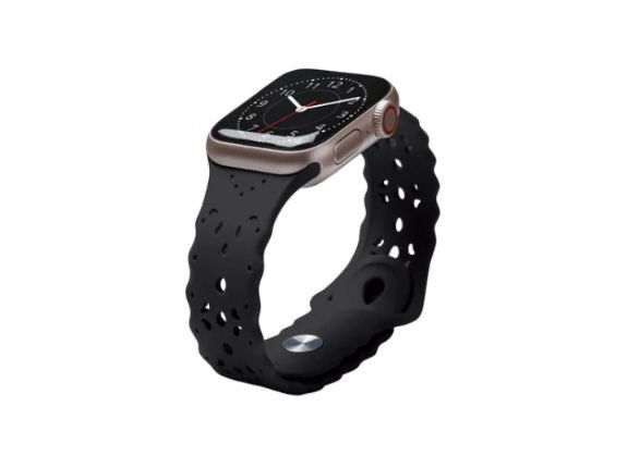 Black Silicone Smart Watch Apple Watch Wrist Band— 2 Available