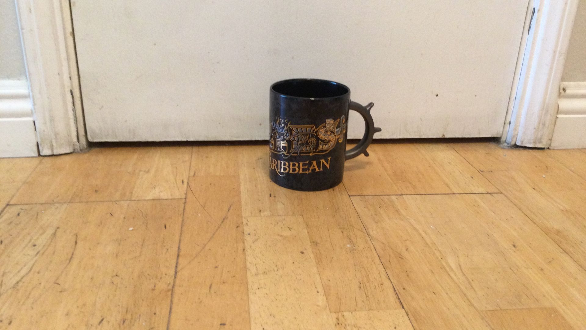 Disney Park Pirates Of Caribbean Mug With A Pirate Ship Wheel