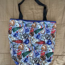 Handmade Baseball Themed Tote Bag 