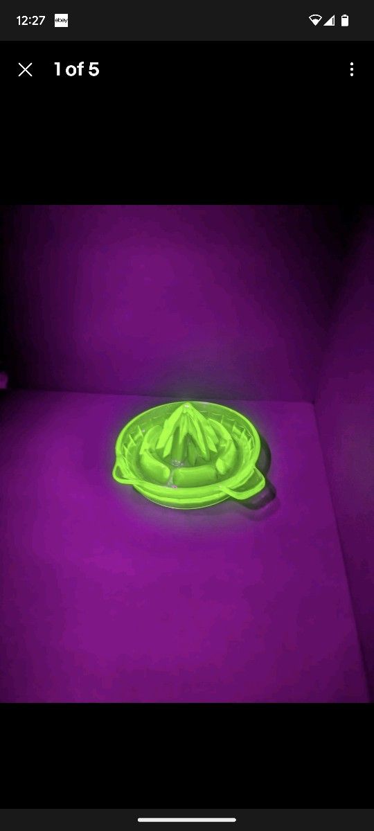 Vintage Uranium Glass Juicer