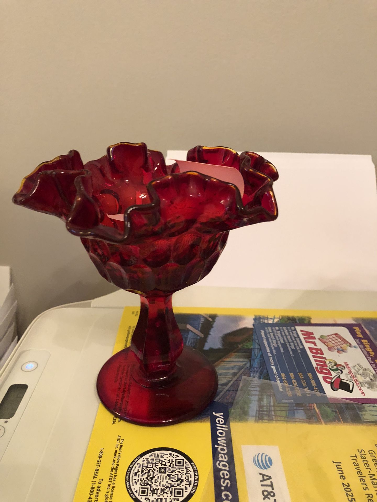 Fenton Pedestal Footed Compote