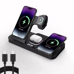 New Magnetic Wireless Charger for Samsung, 6 in 1 Charging Station