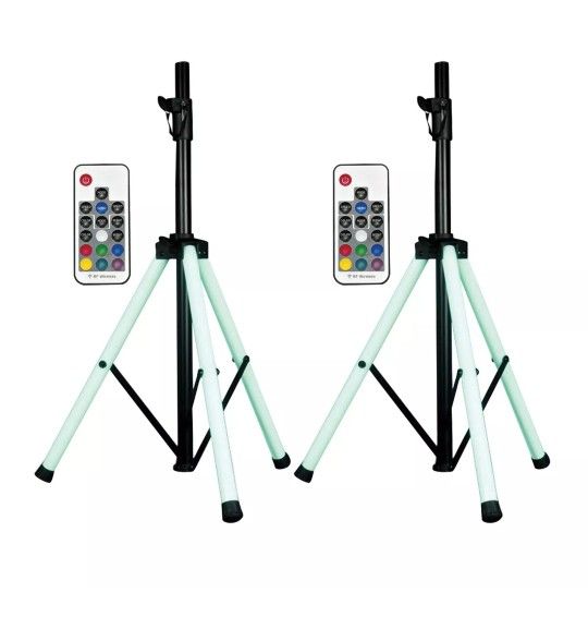 American Audio CSL-100 LED Multi-Colored Light Up Speaker Stands Pair