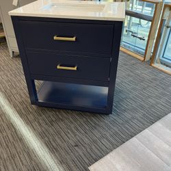 30” Bathroom Vanity In Blue