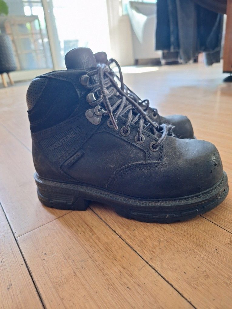 Women's Wolverine Carbon Composite Toe Work Boot Non Slip Ankle High Boot Protective Boot Foot Protection 
