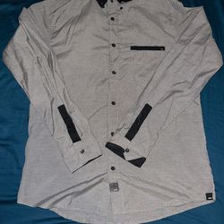 Kr3w Shirt Mens Medium Button Up Long Sleeve Y2K