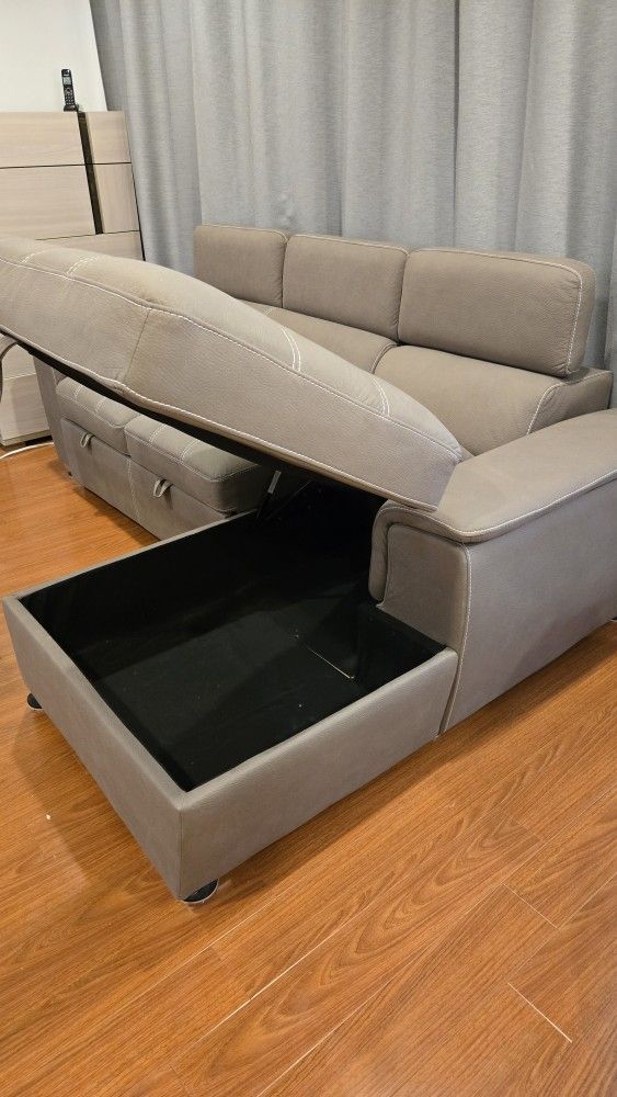 Sectional Couch Sleeper  With Storage