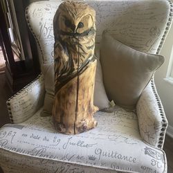 Carved Owl Statue