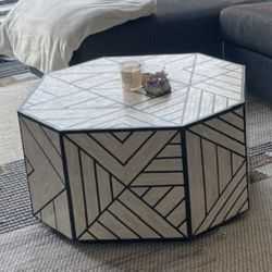 Bone inlay coffee table