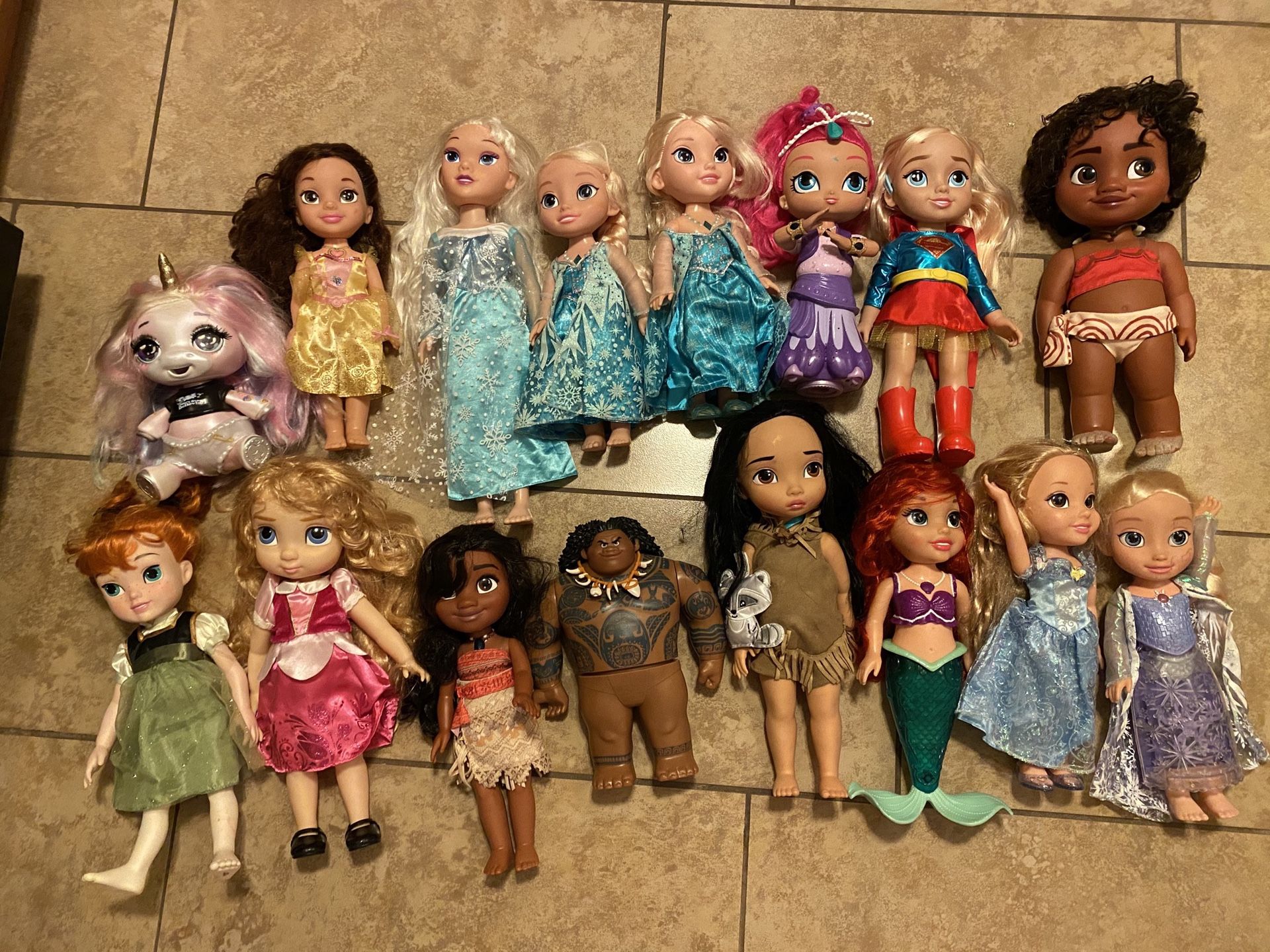 Disney princess dolls ( each $5 or whole package $50)