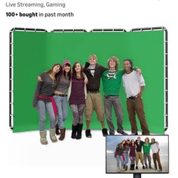7.87ft x 13.12ft Green Screen Backdrop with Stand