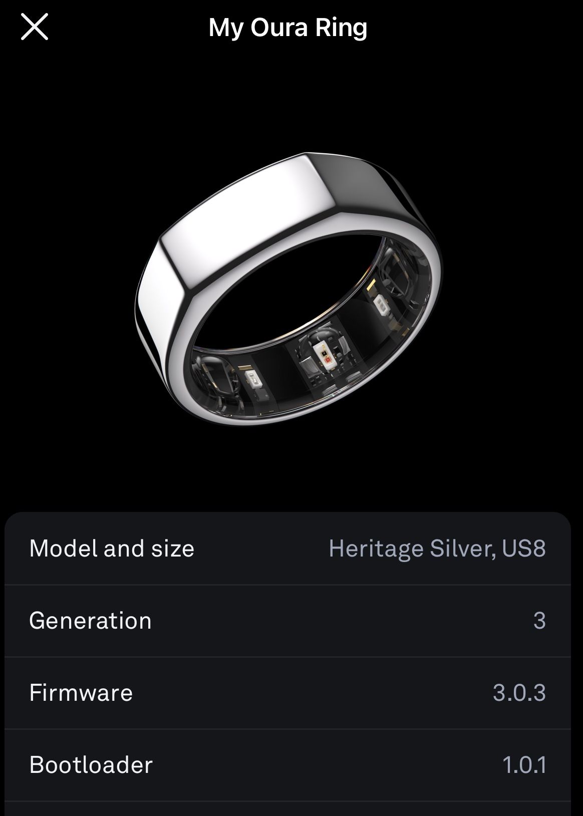 oura ring 3 us8 シルバー