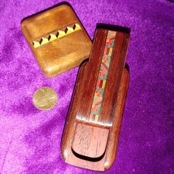 Wooden Snuff Boxes. Small