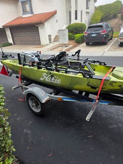 Motorized Hobie Pro Angler 14 360  on a Trailer