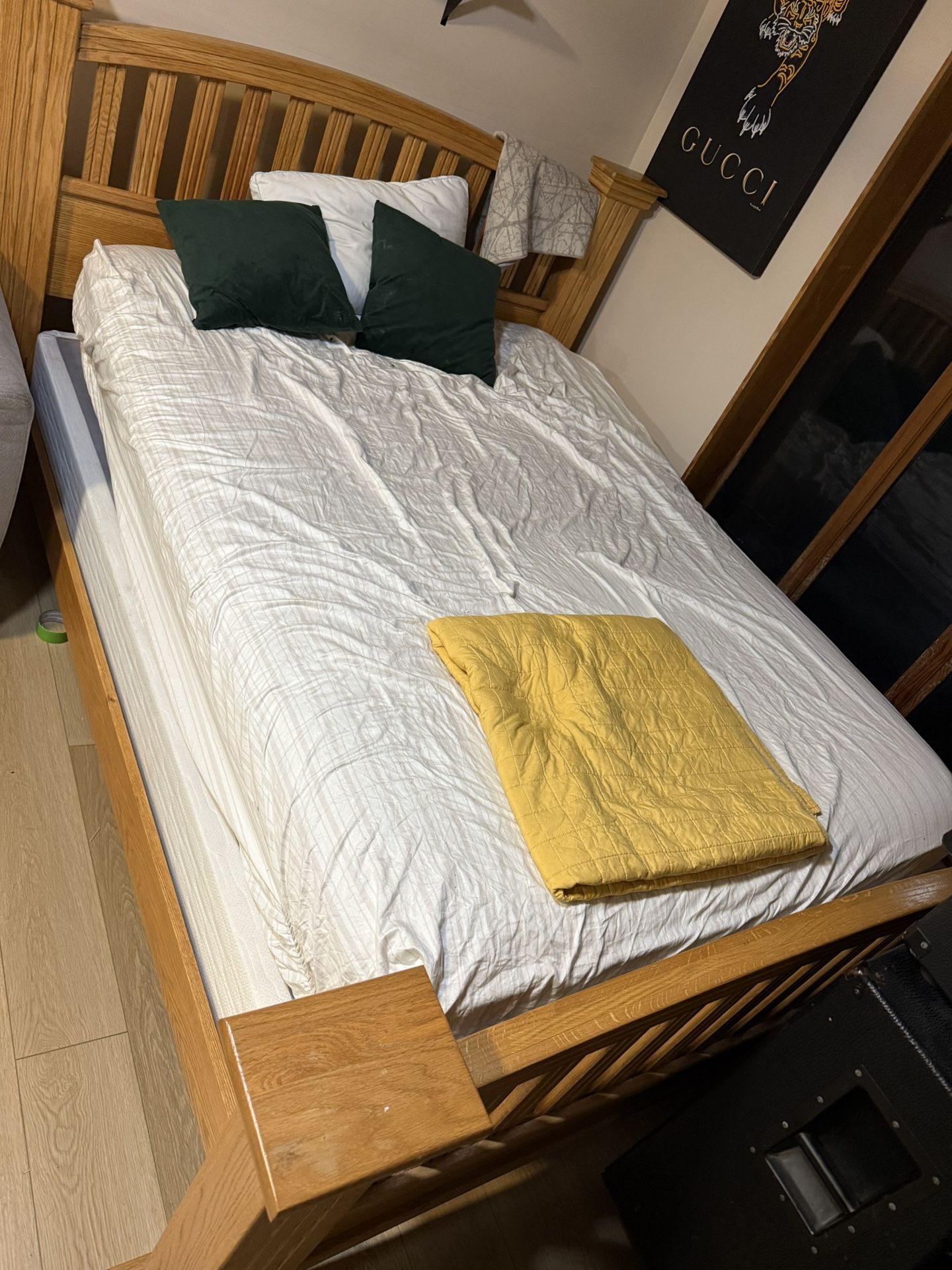 Queen Bed Wood Bed Frame