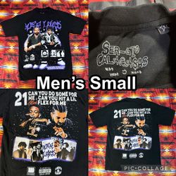 Drake 21 Savage Her Loss Black T-Shirt Men's Size Small Sergio Calabasas