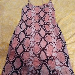 Dress Snake Print /  Size M / Pink ,black  Beige Colors