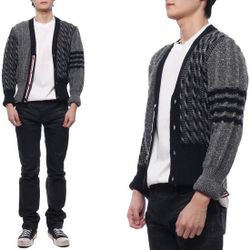 Thom Browne Gray 4-Bar Cardigan