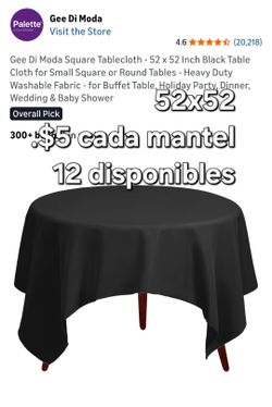 Manteles negros redondos