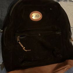 Vintage JanSport All Leather Suede Backpack Day Pack  Rare