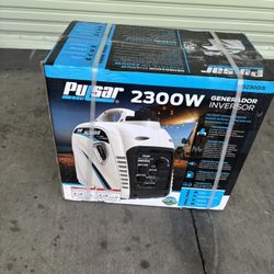 Pulsar Portable, super quiet, 2300 watt/1800 watt gasoline inverter generator with manual start and advanced CO shutdown.
