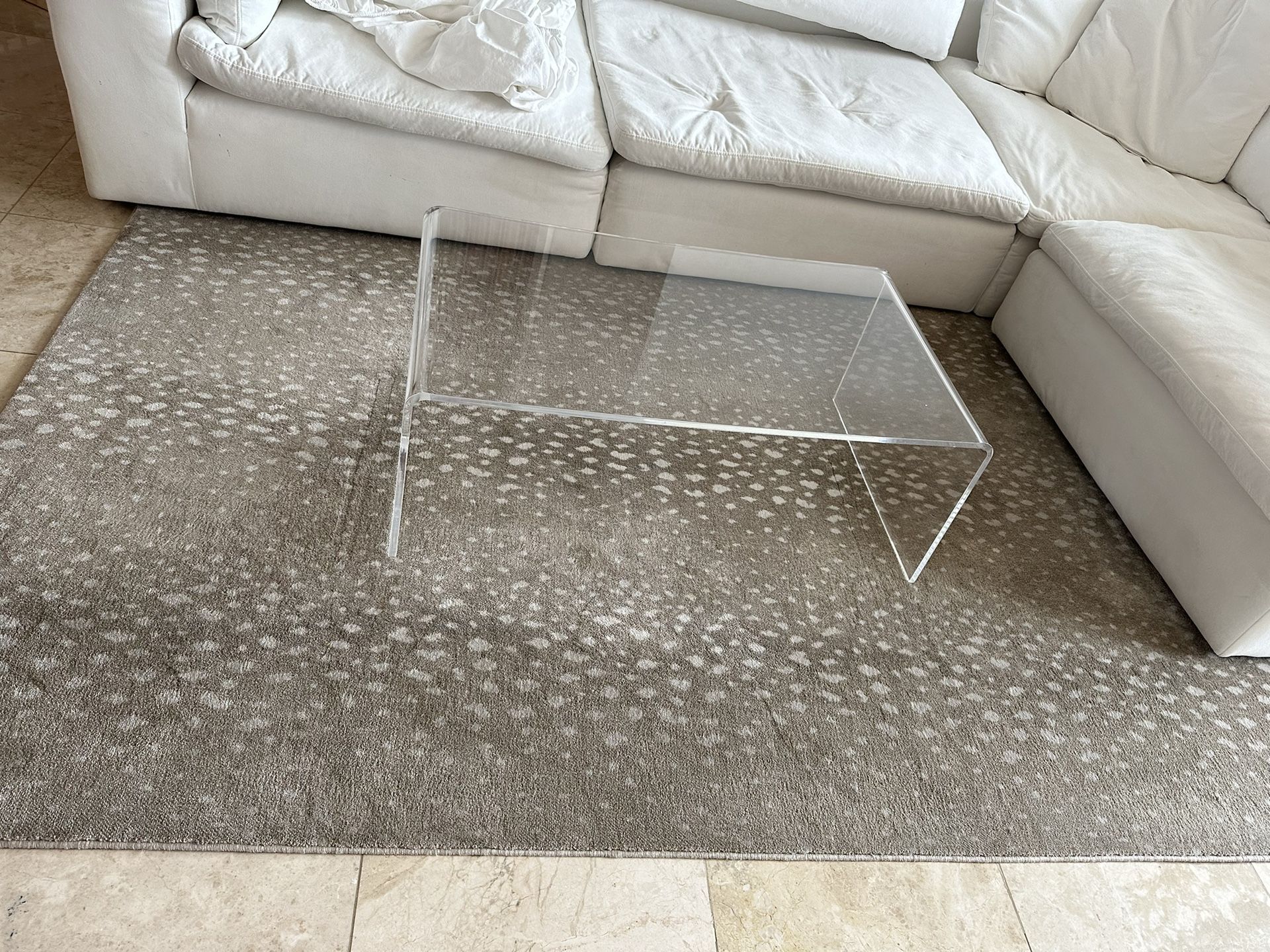 CB2 Acrylic Coffee Table