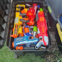 Assortment Of Nerf And Water Guns