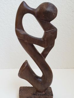 African Wood Hand Carved  Sculpture 