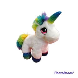 Dan Dee Collectors Choice Unicorn Plush 8" Rainbow & White Stuffed Animal 