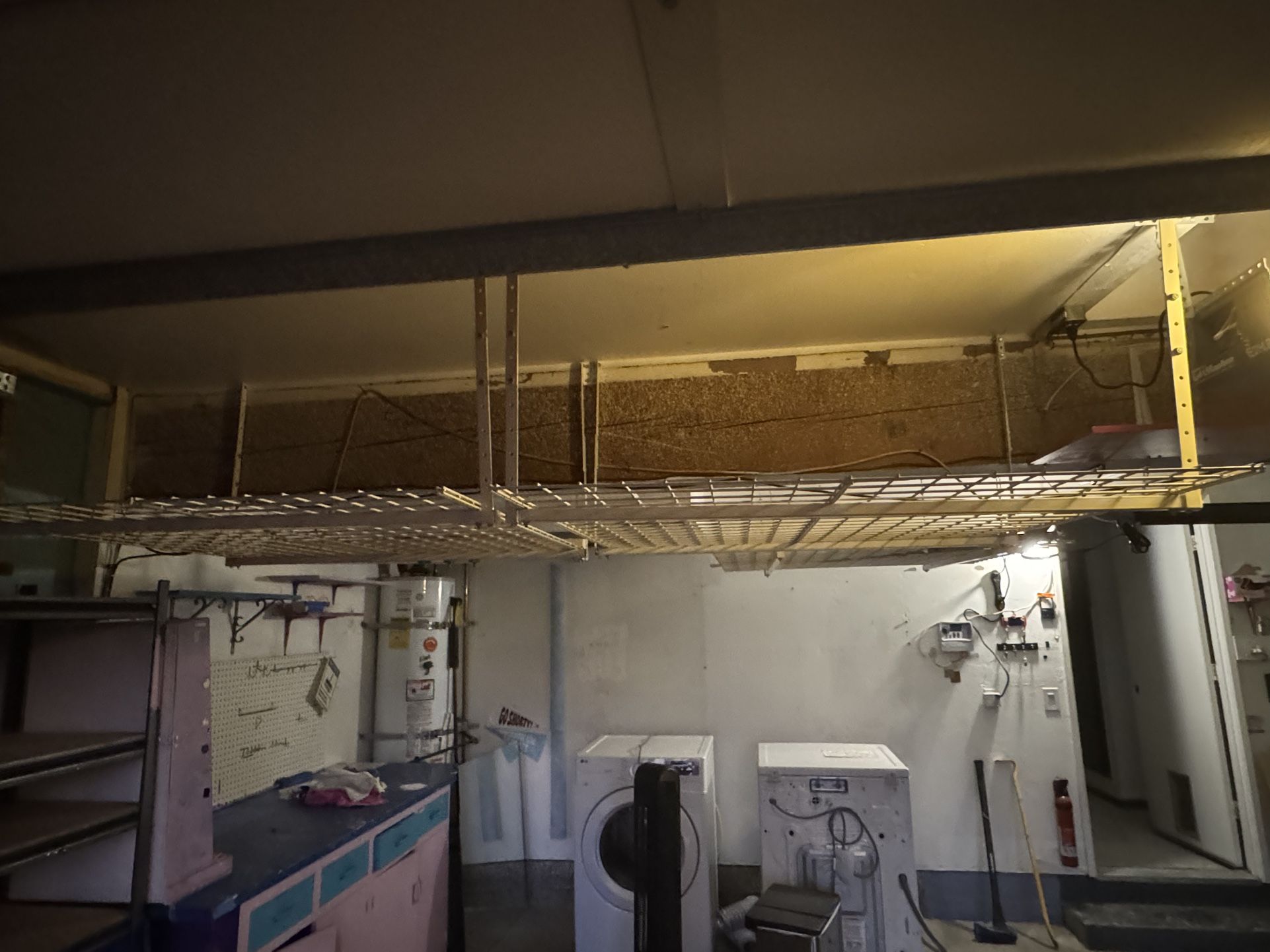 Ceiling Mounted Overhead Garage Storage Rack
