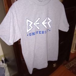 T-shirt Medium Beer University Gray