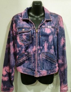 Purple Tie-dye Denim Jacket 