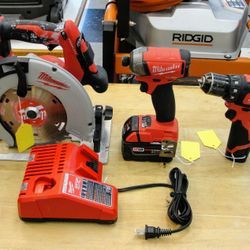 MILWAUKEE M18/M12 THREE PIECE TOOL SET 