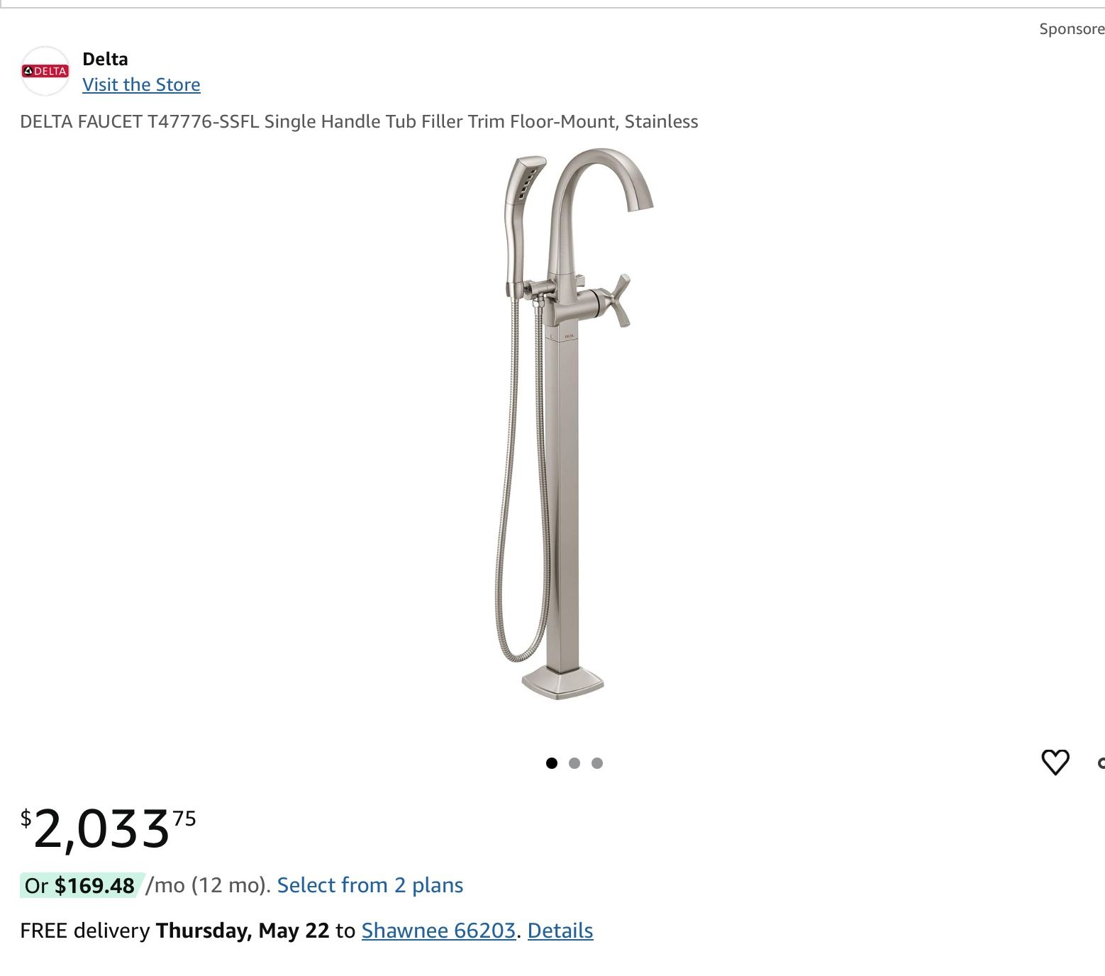 Delta Tub Fill Kit With Rough-in Kit.