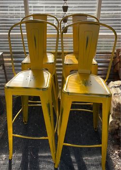 4- Yellow High Chairs