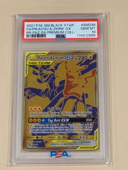 Pokemon 2021 SM Black Star Promo Pikachu & Zekrom GX Tag Team #SM248 PSA 10