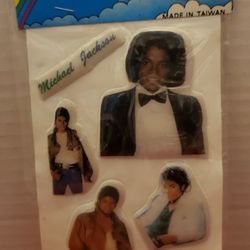 Vintage Puffy Stickers Michael Jackson - 1980s