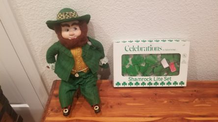 Leprechaun and shamrock lites new