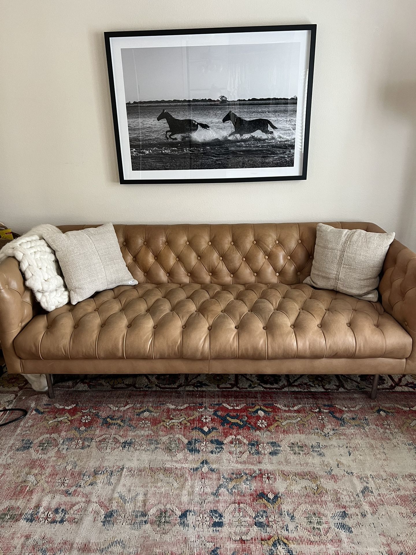 West Elm Modern Chesterfield Leather Sofa by West Elm - Dwell